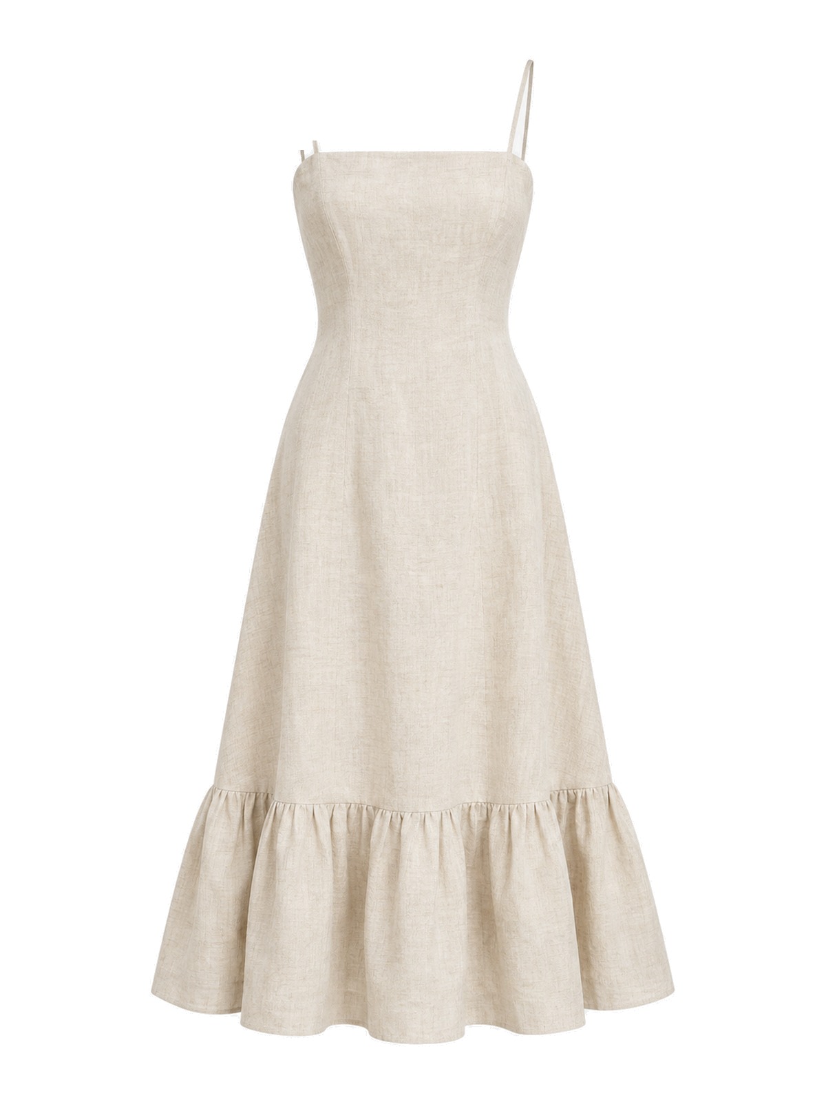 Vestido midi em linho