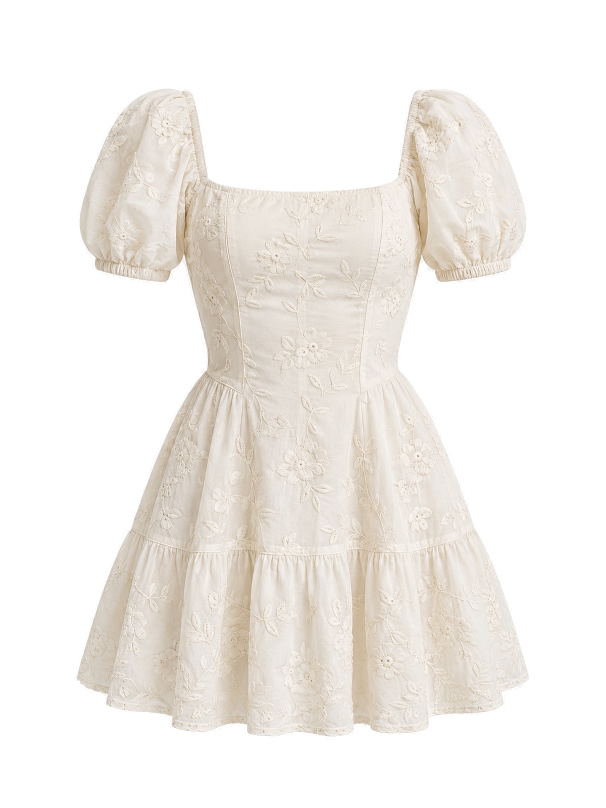 Vestido curto bordado